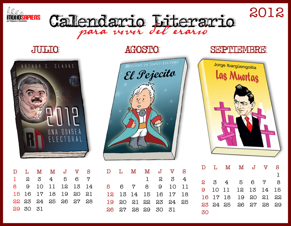 Calendario literario para vivir del herario